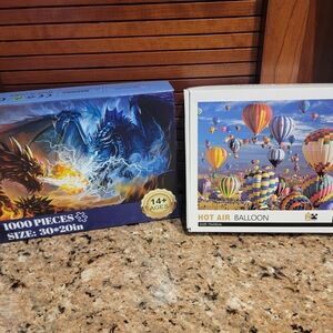 Dragon and Hot Air Balloon Puzzle Set